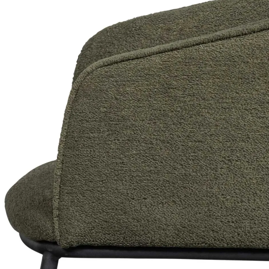 Wohnen Boucle Tischsessel in Dunkelgrün - Norian