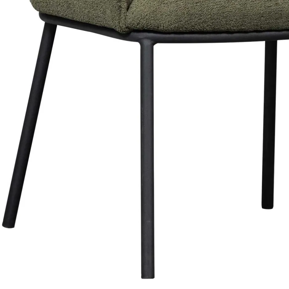 Wohnen Boucle Tischsessel in Dunkelgrün - Norian