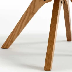 Wohnen Boucle Tischsessel mit Holz Drehgestell - Corpus (2er Set)