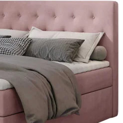 Wohnen Boxbett in Altrosa - matter Samt - Fernand