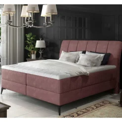 Boxbett mit Matratzen in Rosenholz Velours - Serves^Wohnen New