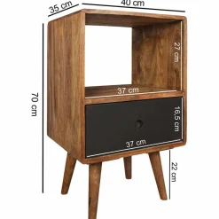 Wohnen Boxspring Nachtschrank Cospic im Retro Design