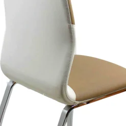 Wohnen Braun Weiße Tischgruppe Sisela mit ausziehbarem Tisch (fünfteilig)