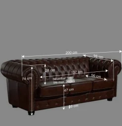 Wohnen Braune Polstergarnitur aus Echtleder - Pluna (dreiteilig)