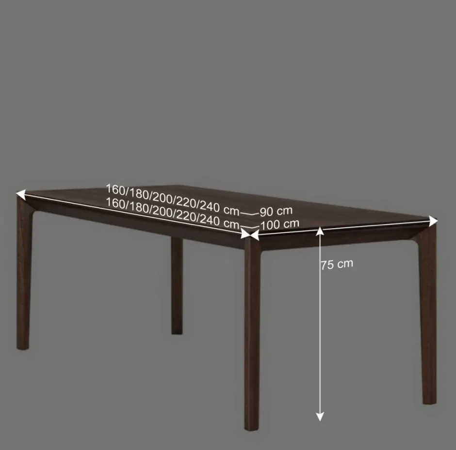 Wohnen Brauner Esszimmertisch aus Nussbaum Holz - Caceres