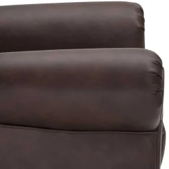 Wohnen Brauner Federkernsessel mit Lederbezug - Chesterfield - Esmea