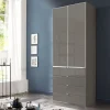 Wohnen Brauner Kombi-Kleiderschrank 100 cm breit - Madita