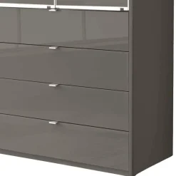 Wohnen Brauner Kombi-Kleiderschrank 100 cm breit - Madita