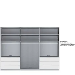 Brauner Kombi-Kleiderschrank 300 cm breit - Yana^Wohnen Clearance