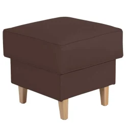 Brauner Polsterhocker mit Kunstlederbezug - Revelinda^Wohnen