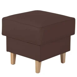 Brauner Polsterhocker mit Kunstlederbezug - Revelinda^Wohnen