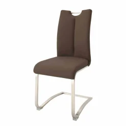 Brauner Stuhl mit hoher Lehne - Montry (2er Set)^Wohnen