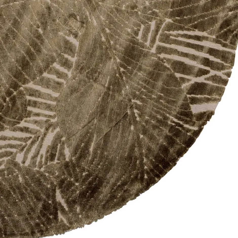 Brauner Teppich mit Blätter Muster - Ciarto^Wohnen