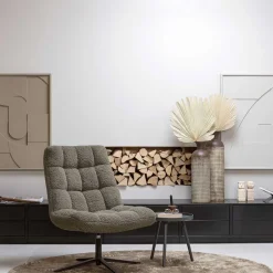 Brauner Teppich mit Blätter Muster - Ciarto^Wohnen