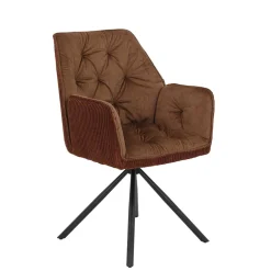 Brauner Tischsessel aus Samtvelours - Bostan (2er Set)^Wohnen Clearance