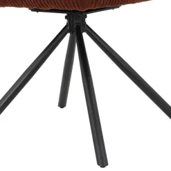 Brauner Tischsessel aus Samtvelours - Bostan (2er Set)^Wohnen Clearance