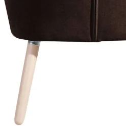 Wohnen Brauner Wohnzimmersessel aus Velours - Hippa