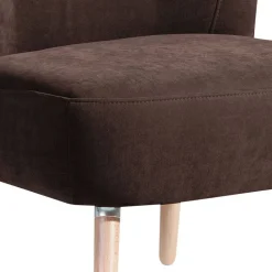 Wohnen Brauner Wohnzimmersessel aus Velours - Hippa