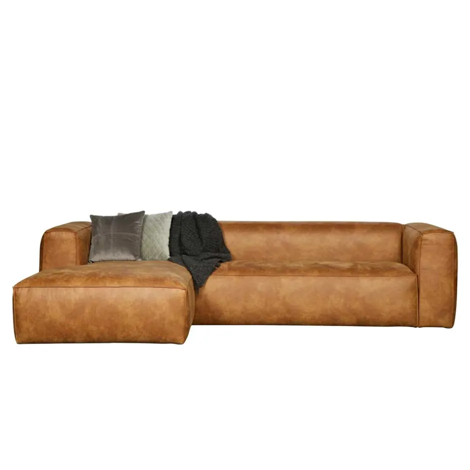 Braunes Ecksofa aus Leder recycelt Robert 305cm breit^Wohnen Online