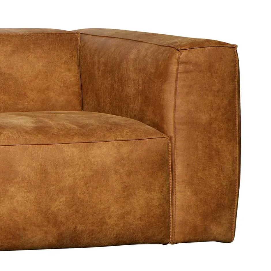 Braunes Ecksofa aus Leder recycelt Robert 305cm breit^Wohnen Online