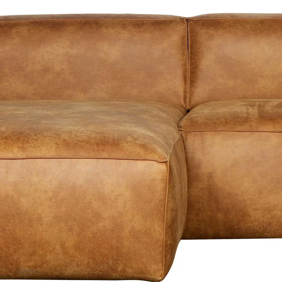 Braunes Ecksofa aus Leder recycelt Robert 305cm breit^Wohnen Online