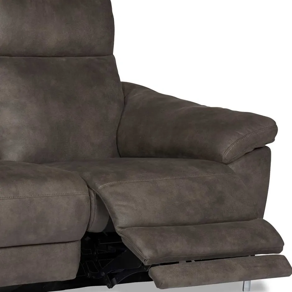 Braunes 2er Sofa mit Relaxfunktion - Extrados^Wohnen Best