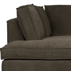 Braunes Wohnzimmersofa in L-Form aus Webstoff - Bravassa^Wohnen Clearance