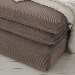 Wohnen Breitcord Hocker in Hellbraun - Anyna