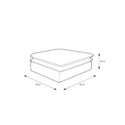 Wohnen Breitcord Polsterhocker in Beige - Jony