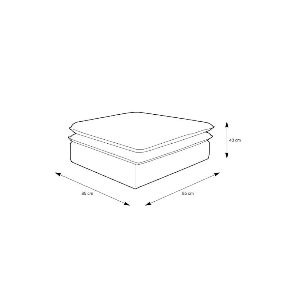 Wohnen Breitcord Polsterhocker in Beige - Jony