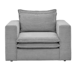 Breitcord Sessel in Hellgrau - Tessina^Wohnen Discount