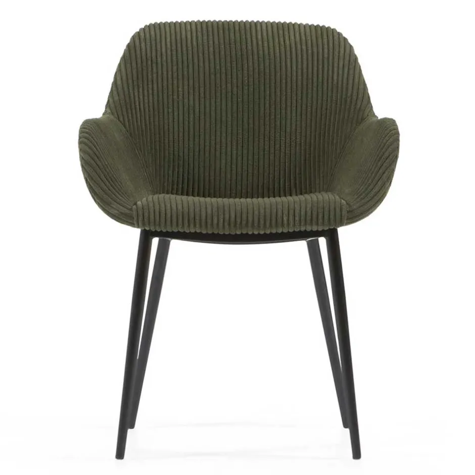 Breitcord Stühle in Dunkelgrün - Rovakis (4er Set)^Wohnen Discount