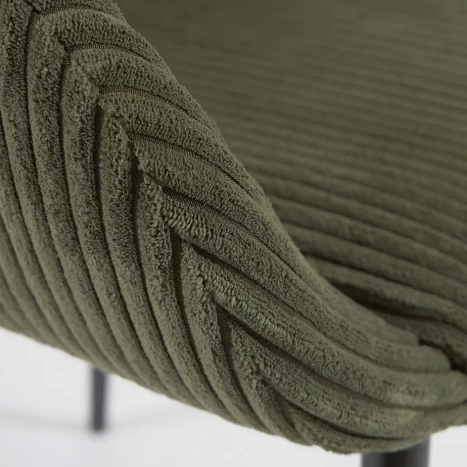 Breitcord Stühle in Dunkelgrün - Rovakis (4er Set)^Wohnen Discount