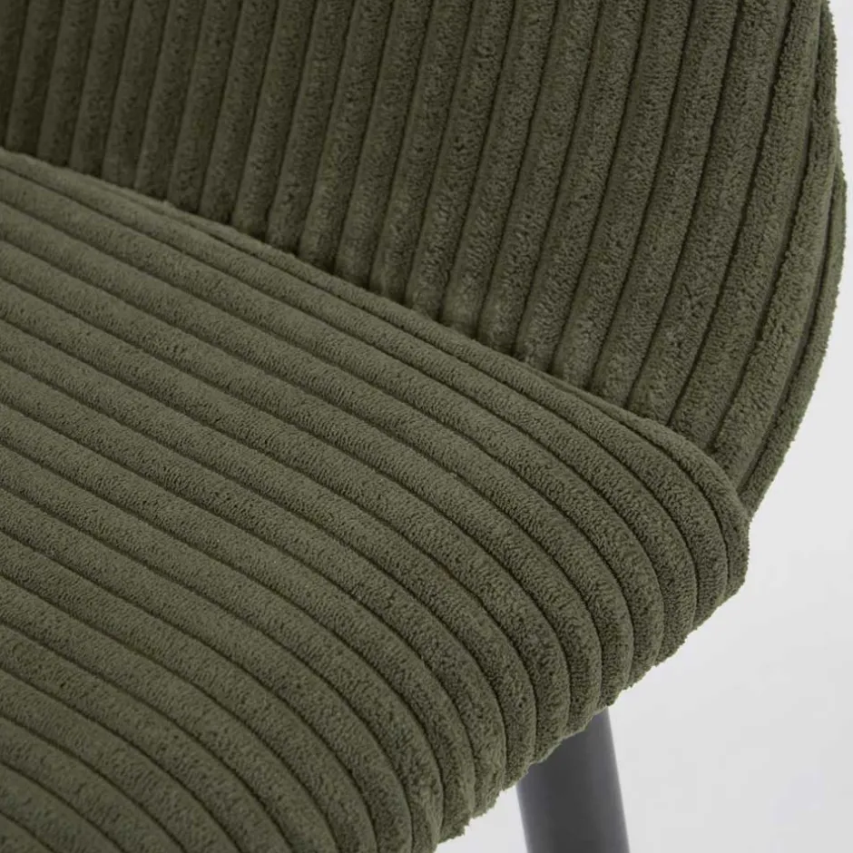 Breitcord Stühle in Dunkelgrün - Rovakis (4er Set)^Wohnen Discount