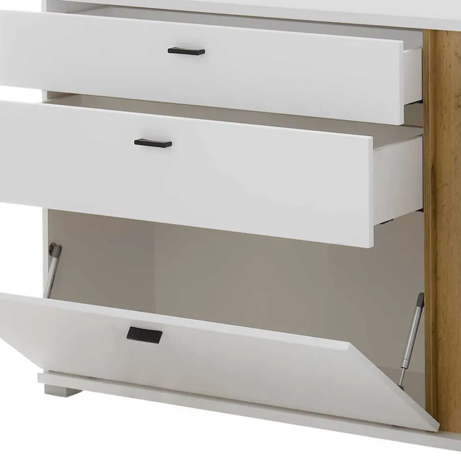 Breite Kombi-Kommode mit LED Beleuchtung - Racelyn^Wohnen