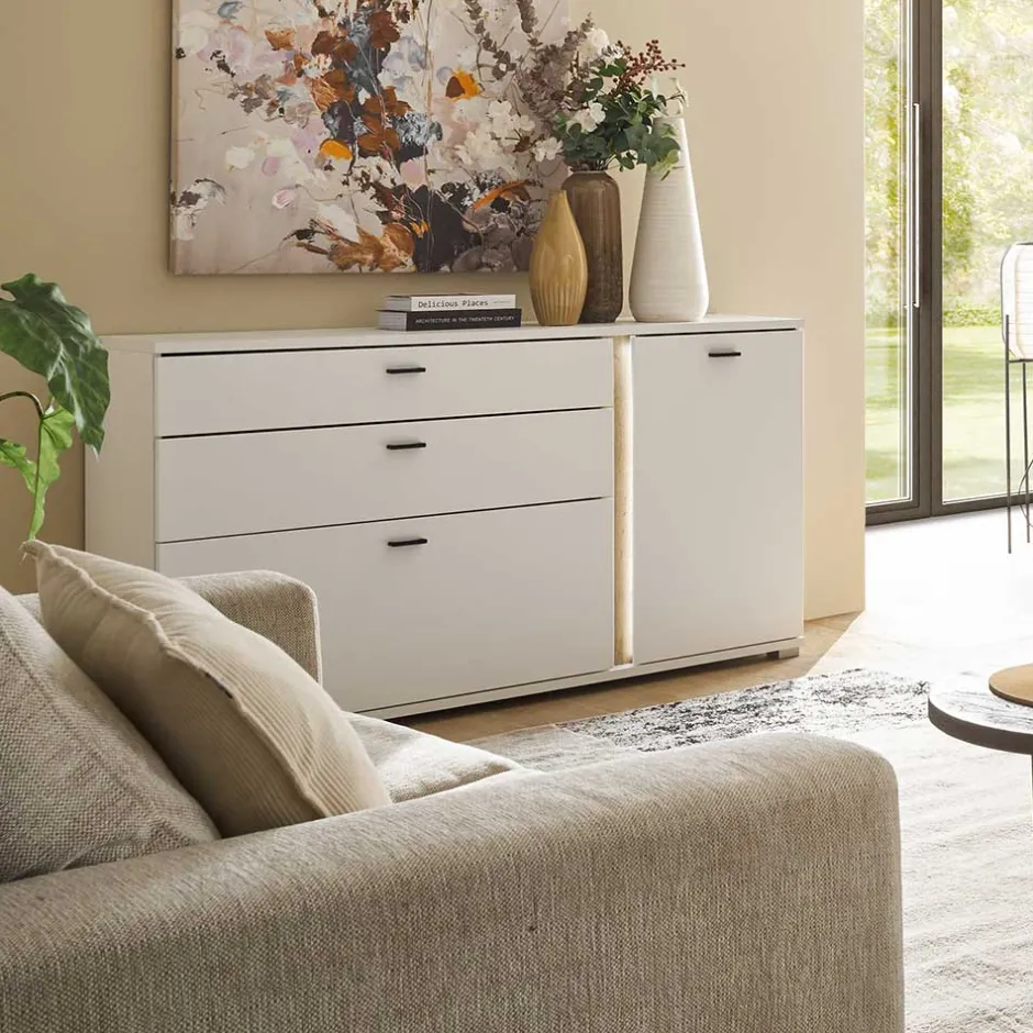 Breite Kombi-Kommode mit LED Beleuchtung - Racelyn^Wohnen