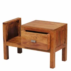 Breite Nachtkommode Hoslo mit Schublade und offener Ablage 60cm^Wohnen Outlet