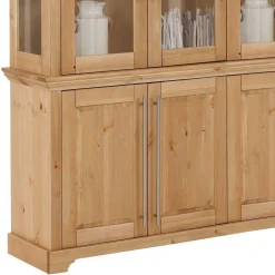 Breite Vitrine aus Kiefer Massivholz - Noellisa^Wohnen New