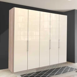 Breiter Falttüren-Schrank in Creme - Rativian^Wohnen Discount