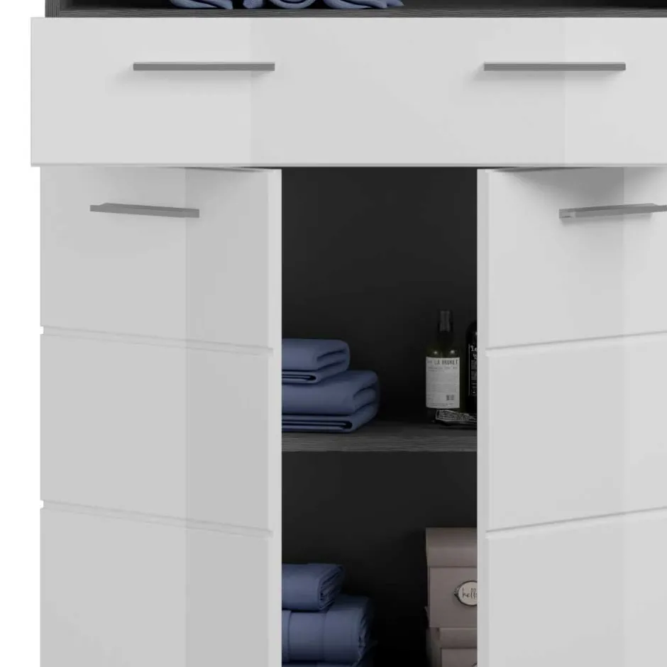 Breiter Hochschrank fürs Bad 74x191x31 cm - Nancys^Wohnen Hot