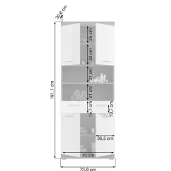 Breiter Hochschrank fürs Bad 74x191x31 cm - Nancys^Wohnen Hot