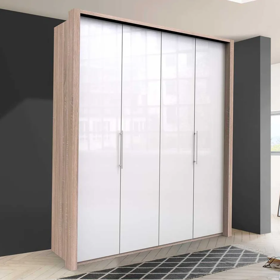 Wohnen Breiter Kleiderschrank mit 2 Gleittüren - Bosays