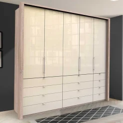 Wohnen Breiter Kleiderschrank mit 12 Schubladen - Rativian