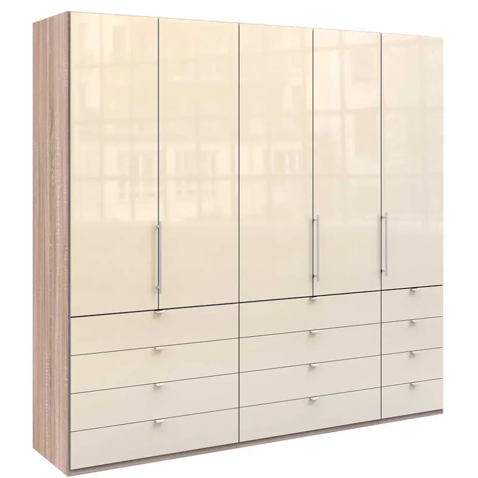 Wohnen Breiter Kleiderschrank mit 12 Schubladen - Rativian