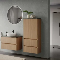 Wohnen Breiter Midi-Schrank fürs Badezimmer - Leitha