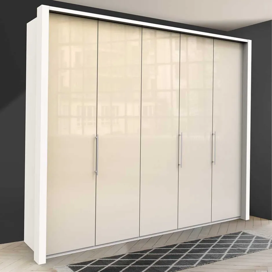 Breiter Schlafzimmerschrank in Cremefarben - Zidarie^Wohnen Sale