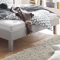 Breites Bett Cabelia in Beton Optik Dekor Grau^Wohnen Discount