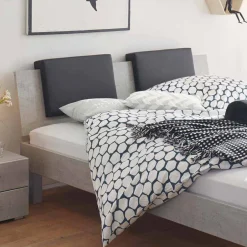Breites Bett Cabelia in Beton Optik Dekor Grau^Wohnen Discount
