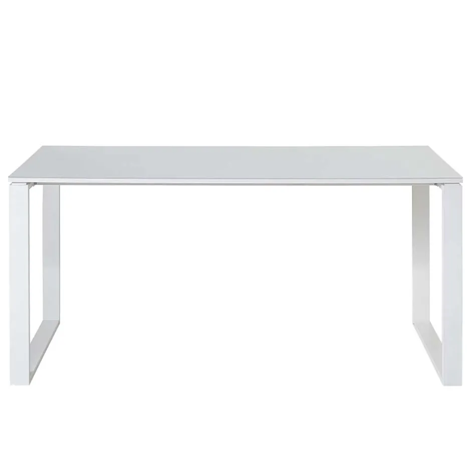 Wohnen Büro Arbeitstisch in Weiß mit Glas - Fidania
