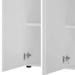 Wohnen Büro Highboard in Weiß mit schwarzen Griffen - Sparkle